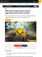 XRP Whale Buying Could Send Its Price to $4.20 in the Weeks Ahead