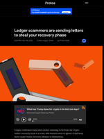 Ledger scammers are sending letters to steal your recovery phase