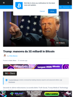 Trump: manovra da 3$ miliardi in Bitcoin | Bitcoinist.com