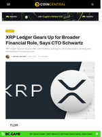 XRP Ledger Gears Up for Broader Financial Role, Says CTO Schwartz - CoinCentral