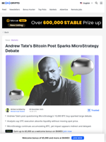 Andrew Tate Questions MicroStrategy Bitcoin Buy