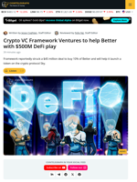 Framework Ventures to Help Better With DeFi Play