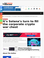 It’s Solana’s turn to fill the corporate crypto war chest - The Crypto News Wire