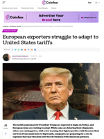 European exporters struggle to adapt to United States tariffs - Coinfea