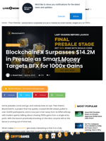 BlockchainFX Surpasses $14.2M in Presale as Smart Money Targets BFX for 1000x Gains | Live Bitcoin News
