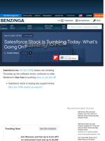 Salesforce Stock Is Tumbling Today: What's Going On? - Salesforce (NYSE:CRM) - Benzinga