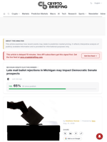 Late mail ballot rejections in Michigan may impact Democratic Senate prospects