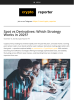 Spot vs Derivatives: Which Strategy Works in 2025?