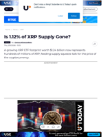 Is 1.12% of XRP Supply Gone?