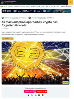 As Mass Adoption Approaches, Crypto Has Forgotten Its Roots