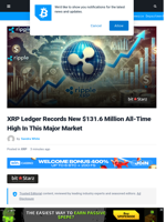 XRP Ledger Records New $131.6 Million All-Time High In This Major Market | Bitcoinist.com