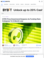 HYPE Price Faces Decline as Funding Rate Hits 6-Month Low