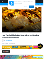 How The Gold Rally Has Been Mirroring Bitcoin’s Momentum Over Time | Bitcoinist.com