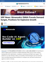 XRP News: Nimanode’s $NMA Presale Demand Surges, Positions for Explosive Growth