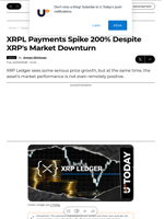 XRPL Payments Spike 200% Despite XRP's Market Downturn - U.Today