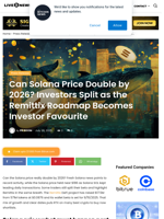 Can Solana Price Double by 2026? Investors Split as the Remittix Roadmap Becomes Investor Favourite | Live Bitcoin News