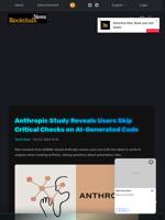 Anthropic Study Reveals Users Skip Critical Checks on AI-Generated Code - Blockchain.News