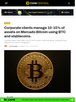 Corporate clients15% of assets on Mercado using BTC .