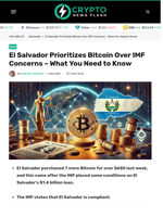 El Salvador Prioritizes Bitcoin Over IMF Concerns – What You Need to Know - Crypto News Flash