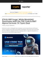 ETH & XRP Rally, But BlockDAG’s TGE Code Ignites Major Buying Rush