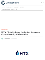 HTX Global Advisor Justin Sun Advocates Crypto Security Collaboration - Crypto-News.net