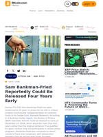 Sam Bankman-Fried Reportedly Could Be Released Four Years Early – News Bytes Bitcoin News