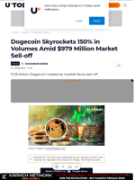 Dogecoin Skyrockets 150% in Volumes Amid $979 Million Market Sell-off