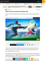 Tether invests in Juventus football club