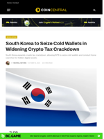 South Korea to Seize Cold Wallets in Widening Crypto Tax Crackdown - CoinCentral