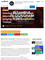 Istanbul Blockchain Week returns in June 2026 amid surging crypto adoption in Türkiye | Live Bitcoin News