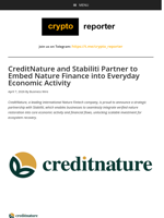 CreditNature and Stabiliti Partner to Embed Nature Finance into Everyday Economic Activity