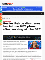Hester Peirce discusses her future NFT plans after serving at the SEC - The Crypto News Wire