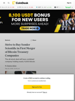 Bitcoin Treasury News (BTC): ASST and SMLR to Merge