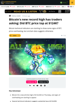 Will Bitcoin Price Crash Again After Hitting $124K All-time High?