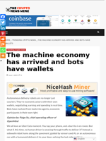 The machine economy has arrived and bots have wallets - The Crypto News Wire