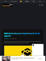 BNB Chain Becomes Top Network for AI Agents - Blockchain.News