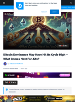 Bitcoin Dominance May Have Hit Its Cycle High – What Comes Next For Alts? | Bitcoinist.com