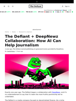 The Defiant + DeepNewz Collaboration: How AI Can Help Journalism  - 