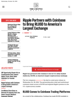 Ripple Partners with Coinbase to Bring RLUSD to America’s Largest Exchange