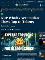 XRP Whales Accumulate These Top 10 Tokens - Crypto Daily