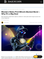 Moody’s Rates First Bitcoin-Backed Bond – Why It’s a Big Deal - DailyCoin
