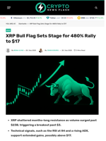 XRP Bull Flag Sets Stage for 480% Rally to $17 - Crypto News Flash