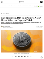 Can Bitcoin End Q4 on a Positive Note? Here's What the Experts Think - Decrypt