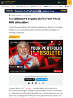 Ric Edelman's Crypto Shift: From 1% to 40% Allocation