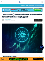 Cardano (ADA) Breaks Resistance: Will Bulls Drive Toward $1 or Risk Losing Support?