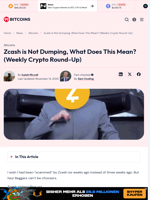 ZCash is Not Dumping, What Does This Mean? (New ATHs?)
