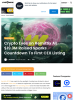 Crypto Eyes on Remittix As $19.3M Raised Sparks Countdown To First CEX Listing | Live Bitcoin News