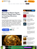 Bloomberg Report Argues Bitcoin’s Digital Gold Thesis Is Cracking, Bitcoiners Disagree – Bitcoin News