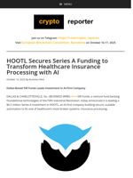 HOOTL Secures Series A Funding to Transform Healthcare Insurance Processing with AI