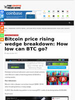 Bitcoin price rising wedge breakdown: How low can BTC go? - The Crypto News Wire